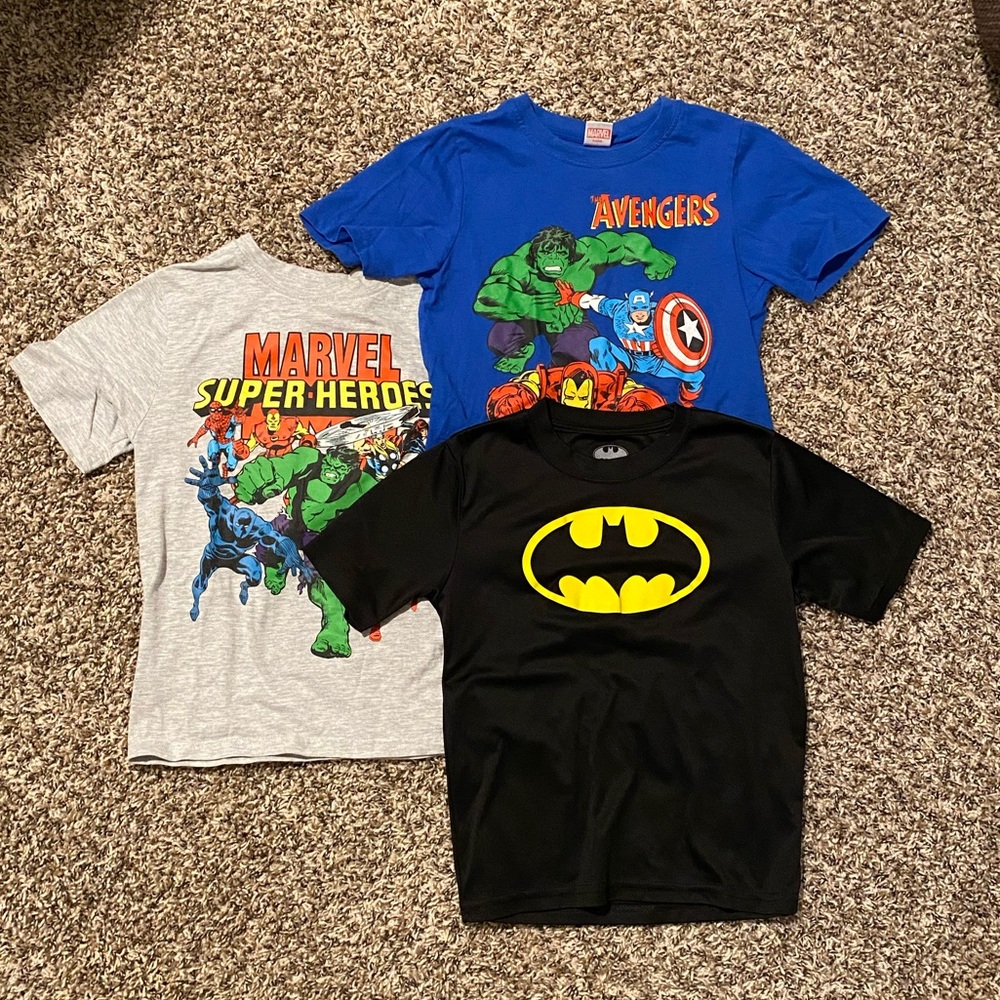 Boys superhero shirt set